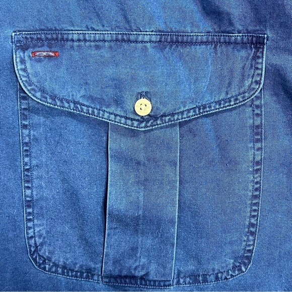 Salty Dog Gant button down men’s shirt in authentic indigo - Picture 14 of 15